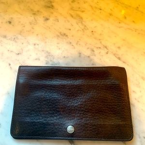 Shinola clutch/pouch.  Beautiful brown leather with snap. Never used.